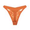 Tanga al por mayor de encaje de color sólido de alta elasticidad sexy de algodón entrepierna tanga damas Amazon transfronterizo