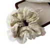 Roxo Retro Francês~Elástico de Cabelo Scrunchie de Renda com Mesh Alto Padrão Acessório de Cabelo Elástico para Rabo de Cavalo para Mulheres Novo