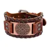Joias Europeias e Americanas Mais Vendidas, Pulseiras de Couro Punk Trançadas, Acessórios Mais Vendidos Transfronteiriços, Pulseiras de Couro Viking Nórdico para Homens