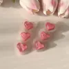 Pasador de Corazón Rosa para Mujer, Pin Lateral para la Frente, Accesorio para el Cabello, Pinza de Garra Linda de Verano para Flequillo, Adorno para el Cabello
