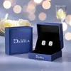 Los Pendientes Seiko Bright Sugar Cube de Plata de Ley S925 Más Vendidos de Amazon para Mujer Llenos de Lujo Ligero y Pendientes de Gama Alta Transfronterizos