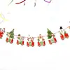 Novos Suprimentos de Decoração de Natal Bandeiras de Desenho Animado e Bandeiras Coloridas Decoração de Cena de Atmosfera Natalina Bandeiras de Papel Penduradas Atacado