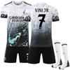 2425 Real Madrid Edición Especial Dragón Azul Patrón de Dragón Blanco Traje de Fútbol No.9 Mbappe 5 Bellingham 7 Vinicus