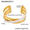 Miduoduo Diseño de Nicho Ins Europeo y Americano Acero Inoxidable Multicapa Goteo de Aceite Pulsera Cruzada Anillo de Brazo Chapado en Oro Real de 18K Combinación