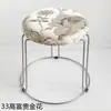 Banqueta Redonda para Uso Doméstico, Banqueta Reforçada de Madeira Maciça, Bancada Pequena para Mesa de Centro de Sala de Estar, Banqueta Redonda Pequena para Mesa de Jantar de Feira Atacado, Banqueta Baixa de Meia Altura
