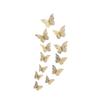 Borboleta Artificial de Papel Estéreo 3D Corretivo para Buraco de Unha Adesivo Corretivo Janela do Quarto Decoração de Casamento Textura Metálica