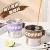 Caneca de Café Home Office Portátil Alto Valor Aço Inoxidável 304 Luxo Leve Presente de Acompanhamento Conveniente Simples para Exterior