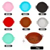 Freidora de Aire Molde para Hornear de Silicona Grado Alimenticio a Prueba de Aceite y Resistente a Altas Temperaturas Redondo Horno de Microondas Plegable Molde para Hornear Molde para Hornear de Silicona