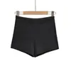 Shorts de Mezclilla Ajustados de Cintura Alta con Textura Elástica Estilo Americano para Mujer, Nuevos de Verano Sexy Color Sólido Ajustados que Resaltan la Cadera Pantalones Cortos