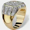 Anillo de hombre cruzado Sanjie TEMU popular conjunto de combinación de anillos de hombre dominante moda decoraciones venta directa de fábrica