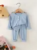 Pijamas de manga larga para niños y niñas para otoño e invierno, ropa interior térmica para bebé, tops y pantalones de otoño al por mayor, conjunto de ropa interior térmica para niños