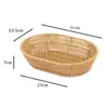 Cesta de petiscos em imitação de rattan para batatas fritas, amendoim, melão e sementes. Ideal para armazenar lanches, frutas e legumes.