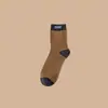 Calcetines de Otoño para Hombre, Calcetines de Algodón de Color Sólido, Caña Media Larga, Resistentes al Desgaste, Absorbentes de Sudor, Calcetines para Hombre Anti-Olor, Calcetines Deportivos Juveniles, Calcetines Zhuji