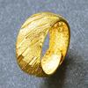 Anillo de boca viva chapado en oro de 24 quilates con protección contra explosiones, joyería de oro para hombre, latón chapado en oro, oro de simulación, fabricantes femeninos al por mayor
