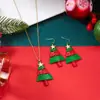 Conjunto de Joias para Festa de Natal Feminino Liga Moda Costura Colorida Árvore de Natal Colar Brincos de Pinheiro Colar