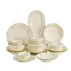 Jingdezhen Glaseado de Alta Temperatura Cerámica Estilo Japonés Estilo Pastoral Margarita Pequeña Cuenco de Arroz de Cerámica Set de Tazones y Palillos para el Hogar Vajilla