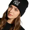 Comércio Exterior Outono e Inverno Novo Estilo Chapéu de Tricô Ins para Mulheres com Bordado em Inglês, Chapéu de Lã Quente Versátil para Homens, Chapéu Tendência Estilo Coreano