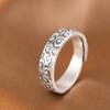 Anillo de plata con pie de rey ciervo dorado, retro, simple, plata 990, anillo ajustable con nube auspiciosa, pulsera de regalo para mujer