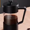 Jarra de Cafeteira Francesa de Camada Dupla, Bule de Chá de Vidro de Borossilicato Alto, Cafeteira Francesa para Café Preparado Manualmente, Cafeteira de Filtro de Camada Dupla