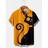 Nova camisa de manga curta 3D transfronteiriça Camisa impressa de Halloween camisa masculina de festa solta Europa e Estados Unidos DIY para figurar