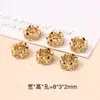 Fábrica directa de accesorios de cuentas de encaje de diamantes de oro de 18 quilates colgante DIY collar accesorios pequeños redondos al por mayor