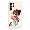 Adecuado para funda de teléfono S25ULTRA de TPU suave A54, chica de las gafas de sol A17, cubierta protectora S26PLUS linda A90, A16