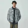 Ropa Pesada para Motocicleta Nueva para Hombre Chaqueta de Mezclilla Gris Desgastada Ropa para Motocicleta Marca de Moda Chaqueta de Gama Alta Ropa de Trabajo Superior