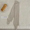 Calcetines Grises Estilo Ballet Suxinaimin para Mujer, Modelos de Primavera y Otoño, Calcetines Largos Ceñidos sin Pies, Versátiles Calcetines Caídos con Borde Enrollado