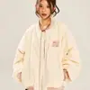 Jaqueta de Baseball Acolchoada Espessa Estilo Étnico Jacquard Patchwork Casal 2026 Nova de Inverno com Design Elegante Solto