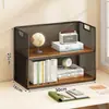 Estante de almacenamiento de escritorio multicapa, organizador de escritorio, escritorio de oficina, dormitorio estudiantil, estantería de mesa de arte de hierro simple y pequeña