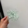 Dulce y Etéreo Pasador de Malla para el Cabello con Flores, Accesorio para el Cabello Estilo Vacaciones en la Costa, Pin Lateral Bordado con Flores, Pasador para Flequillo