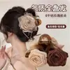 Pinza para el Cabello Grande de Flor Seca Rosa para Cabello Grueso, Estilo Nuevo de Alta Gama 2025 para Mujer Pinza de Tiburón Accesorio para el Cabello