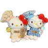 Super Lindo Estilo Celebridad de Internet Hello Kitty Bate de Béisbol con Helado Llavero Colgante de Bolsa con Vestido Azul y Overol Morado