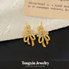 Brincos de Flor Laço de Mão Frescos e Elegantes, Super Brilhantes, de Alta Qualidade, Exquisitos, Únicos, Design Estiloso, Brincos de Tarraxa e Brincos Pendentes Versáteis