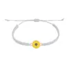Pulsera de Girasol Tejida a Mano con Hilo de Cera Transfronteriza Estilo Bohemio Margarita Gota de Aceite Cuerda de Amistad para Mujeres