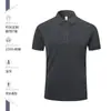 Polo de algodón de alta gama con solapa y logo personalizadoCamiseta para verano de hombres y mujeres overol de manga corta para empresa
