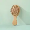 Mini Pente com Almofada de Ar, Pente Portátil para Massagem do Couro Cabeludo, Pente de Bambu com Bolsa de Ar para Meridianos da Cabeça, Pente Pequeno para Crianças e Estudantes