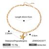 Jieding Collar de Perlas de Concha de Acero Titanio Europeo y Americano Sensación de Lujo Ligero de Alta Gama Accesorios de Joyería Marina Joyería de Acero Inoxidable Transfronteriza