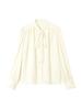 26 Camisa Blanca Elegante de Otoño Cuidadosamente Seleccionada para Mujer con Corbata de Lazo y Mangas Largas 15204