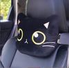 Lindo Coche Gato Negro Reposacabezas Almohada para el Cuello Almohada para Coche Dibujos Animados Almohada Lumbar Cojín Almohada para Cuello y Cintura Mancha