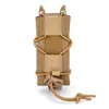 Funda Táctica Exterior Estilo Tigre para Cargador de Pistola de 9mm con Elástico Individual de Extracción Rápida Accesorio de Bolsa de Herramientas Molle para Aficionados Militares