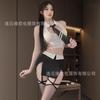Huan Ye Lencería Sexy Traje de Secretaria Sexy Uniforme de Maestra de Deseo Puro Tentación Pijama Ny 0522