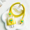 Adecuado para Cubierta Protectora de Cabezal de Carga Apple 20/18W Cable Bite Cubierta Protectora de Cable de Datos Cargador Carcasa Transparente Dibujo Animado
