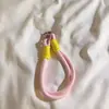 Cuerda de Muñeca Tejida de Color Sólido Ins de Moda con Clip Pulsera Corta Colgante para Llavero Cadena para Teléfono Móvil Cámara ccd