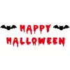 Decoração de Festa de Halloween Morcego BOO Faca de Sangue Letras Sangrentas Bandeirola Puxada Banner de Halloween Layout de Cena