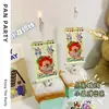 Vela Criativa em Forma de Leque com Faixa Surpresa, Plug-in Divertido para Decoração de Bolo de Aniversário, Adereço para Fotos, Item Popular de Aniversário
