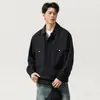 Roupa Masculina Fengshe / Nova Coleção de Primavera Mistura de Liocel e Linho Jaqueta Casual Solta para Trabalho Gola Lapela