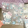 Adesivos fofos de gatinho azul estilo coreano ins, alto valor estético, para capa de celular DIY, copo d'água, tablet