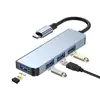 Hub USB Multifuncional 8 em 1 Tipo-C Leitor de Cartão Hub Dock de Expansão para Computador Desktop