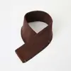Versátil Cuello de Chaqueta de Plumas Desmontable de Punto Negro Acanalado Cálido para Otoño e Invierno Protector Anti-Suciedad Cuello Falso para Mujer